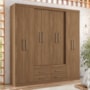 Guarda Roupa Casal Nápoles 8.4 8 Portas 4 Gavetas Jatobá - Santos Andirá