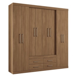 Guarda Roupa Casal Nápoles 8.4 8 Portas 4 Gavetas Jatobá - Santos Andirá Guarda Roupa Casal Nápoles 8.4 8 Portas 4 Gavetas Jatobá - Santos Andirá