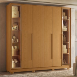 Guarda Roupa Casal Napoli 6 Portas 4 Gavetas Cinamomo – Móveis Albatroz