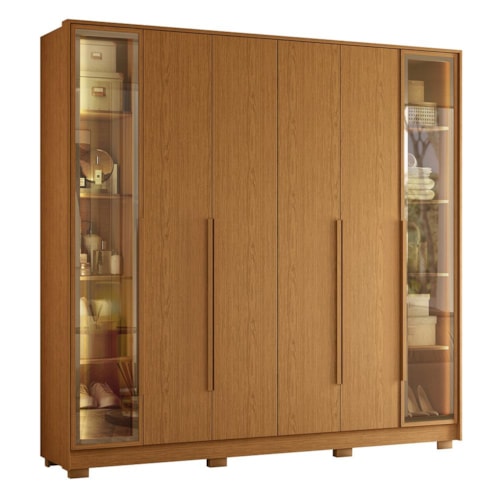 Guarda Roupa Casal Napoli 6 Portas 4 Gavetas Cinamomo – Móveis Albatroz