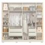 Guarda Roupa Casal Napoli 6 Portas 4 Gavetas Off White – Móveis Albatroz