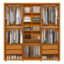 Guarda Roupa Casal Portinari Ripado 6 Portas Cinamomo/Off White - Madetec