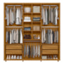 Guarda Roupa Casal Portinari Ripado 6 Portas Cumaru/Opala - Madetec