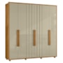 Guarda Roupa Casal Portinari Ripado 6 Portas Cumaru/Opala - Madetec