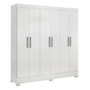 Guarda Roupa Casal Prático 6 Portas Branco - Demóbile 