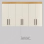 Guarda Roupa Casal Prático 6 Portas Cinamon Touch/Off White com Espelho - Demóbile