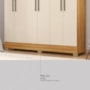 Guarda Roupa Casal Prático 6 Portas Cinamon Touch/Off White com Espelho - Demóbile
