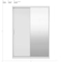 Guarda Roupa Casal Riva 2 Portas Deslizantes Flex Branco com Espelho - Demóbilez