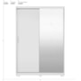Guarda Roupa Casal Riva 2 Portas Deslizantes Flex Branco com Espelho e Pés - Demóbile