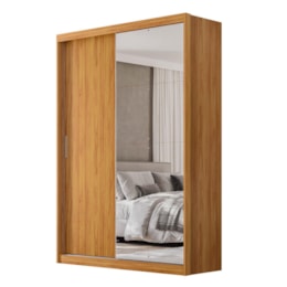 Guarda Roupa Casal Riva 2 Portas Deslizantes Flex Cinamon Touch com Espelho - Demóbile