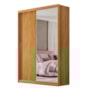 Guarda Roupa Casal Riva 2 Portas Deslizantes Flex Cinamon Touch com Espelho - Demóbile