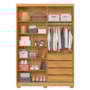 Guarda Roupa Casal Riva 2 Portas Deslizantes Flex Cinamon Touch com Espelho e Pés - Demóbile