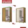 Guarda Roupa Casal Riva 2 Portas Deslizantes Flex Cinamon Touch com Espelho e Pés - Demóbile