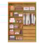 Guarda Roupa Casal Riva 2 Portas Deslizantes Flex Cinamon Touch/Off White com Espelho - Demóbile