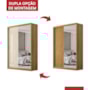 Guarda Roupa Casal Riva 2 Portas Deslizantes Flex Cinamon Touch/Off White com Espelho - Demóbile