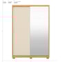 Guarda Roupa Casal Riva 2 Portas Deslizantes Flex Cinamon Touch/Off White com Espelho e Pés - Demóbile