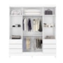 Guarda Roupa Casal Roma 4 Portas com Espelho Branco – Demóbile
