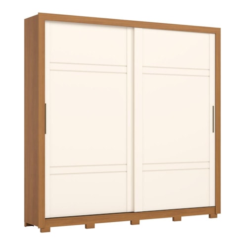 Guarda Roupa Casal Sintra 2 Portas Deslizantes Cinamomo/Off White - Henn
