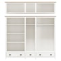 Guarda Roupa Casal Topázio 10 Portas e 3 Gavetas Branco/Freijó com Espelho - Finestra Móveis 
