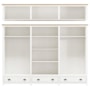 Guarda Roupa Casal Topázio 12 Portas e 3 Gavetas Branco/Freijó com Espelho - Finestra Móveis