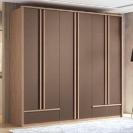 Guarda Roupa Casal Torino 6 Portas Wood/Terracota - Santos Andirá