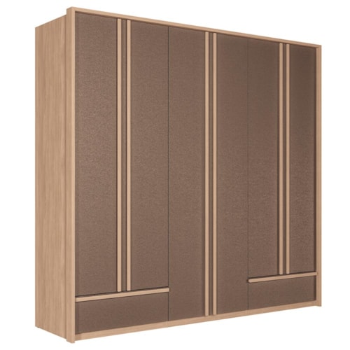 Guarda Roupa Casal Torino 6 Portas Wood/Terracota - Santos Andirá