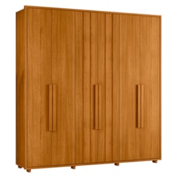 Guarda Roupa Casal Veronese Ripado 6 Portas Cinamomo - Madetec