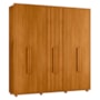 Guarda Roupa Casal Veronese Ripado 6 Portas Cinamomo - Madetec