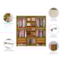 Guarda Roupa Casal Veronese Ripado 6 Portas Cinamomo/Off White com Espelho - Madetec