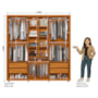 Guarda Roupa Casal Veronese Ripado 6 Portas Cinamomo/Off White com Espelho - Madetec