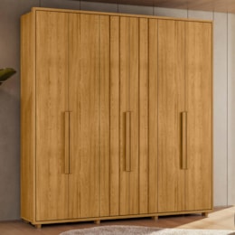 Guarda Roupa Casal Veronese Ripado 6 Portas Cumaru - Madetec