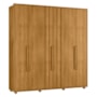 Guarda Roupa Casal Veronese Ripado 6 Portas Cumaru - Madetec