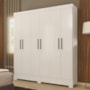 Guarda Roupa Casal Verso 6 Portas - Demóbile Branco