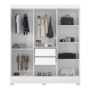 Guarda Roupa Casal Verso 6 Portas - Demóbile Branco