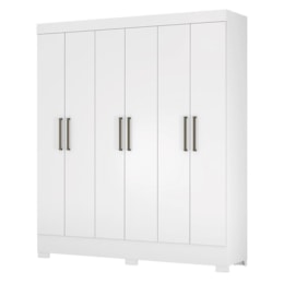 Guarda Roupa Casal Verso 6 Portas - Demóbile Branco