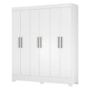 Guarda Roupa Casal Verso 6 Portas - Demóbile Branco