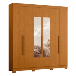 Guarda Roupa Casal Vinci 6 Portas Cinamomo com Espelho - Móveis Albatroz Guarda Roupa Casal Vinci 6 Portas Cinamomo com Espelho - Móveis Albatroz