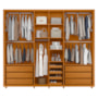 Guarda Roupa Casal Volpi Ripado 6 Portas Cinamomo com 8 Espelhos - Madetec
