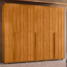 Guarda Roupa Casal Volpi Ripado 6 Portas Cinamomo - Madetec