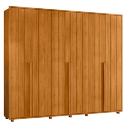 Guarda Roupa Casal Volpi Ripado 6 Portas Cinamomo - Madetec