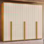 Guarda Roupa Casal Volpi Ripado 6 Portas Cinamomo/Off White - Madetec