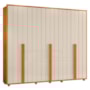 Guarda Roupa Casal Volpi Ripado 6 Portas Cinamomo/Off White - Madetec