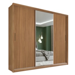 Guarda Roupa Dalila 3 Portas, 2 Gavetas e 4 Cabideiros Flex Amêndola com Espelho - Demóbile Guarda Roupa Dalila 3 Portas, 2 Gavetas e 4 Cabideiros Flex Amêndola com Espelho - Demóbile