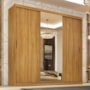 Guarda Roupa Dalila 3 Portas, 4 Gavetas e 3 Cabideiros Flex Cinamon Touch com Espelho - Demóbile