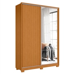 Guarda Roupa Frizatto 2 Portas Deslizantes Flex Cinamomo com Espelho - Móveis Albatroz 