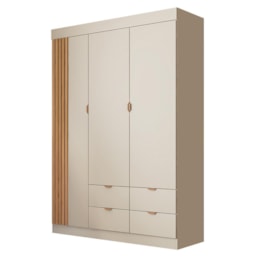 Guarda Roupa Infantil Ayla 3 Portas e 4 Gavetas Off White Acetinado - Phoenix Baby Guarda Roupa Infantil Ayla 3 Portas e 4 Gavetas Off White Acetinado - Phoenix Baby