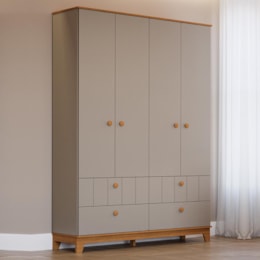 Guarda Roupa Infantil Biscoito 4 Portas e 4 Gavetas Fendi/Nature - Permóbili Baby Guarda Roupa Infantil Biscoito 4 Portas e 4 Gavetas Fendi/Nature - Permóbili Baby