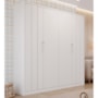 Guarda Roupa Infantil Caramelo 4 Portas Branco Acetinado - Permóbili Baby