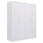 Guarda Roupa Infantil Caramelo 4 Portas Branco Acetinado - Permóbili Baby