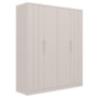 Guarda Roupa Infantil Caramelo 4 Portas Off White - Permóbili Baby